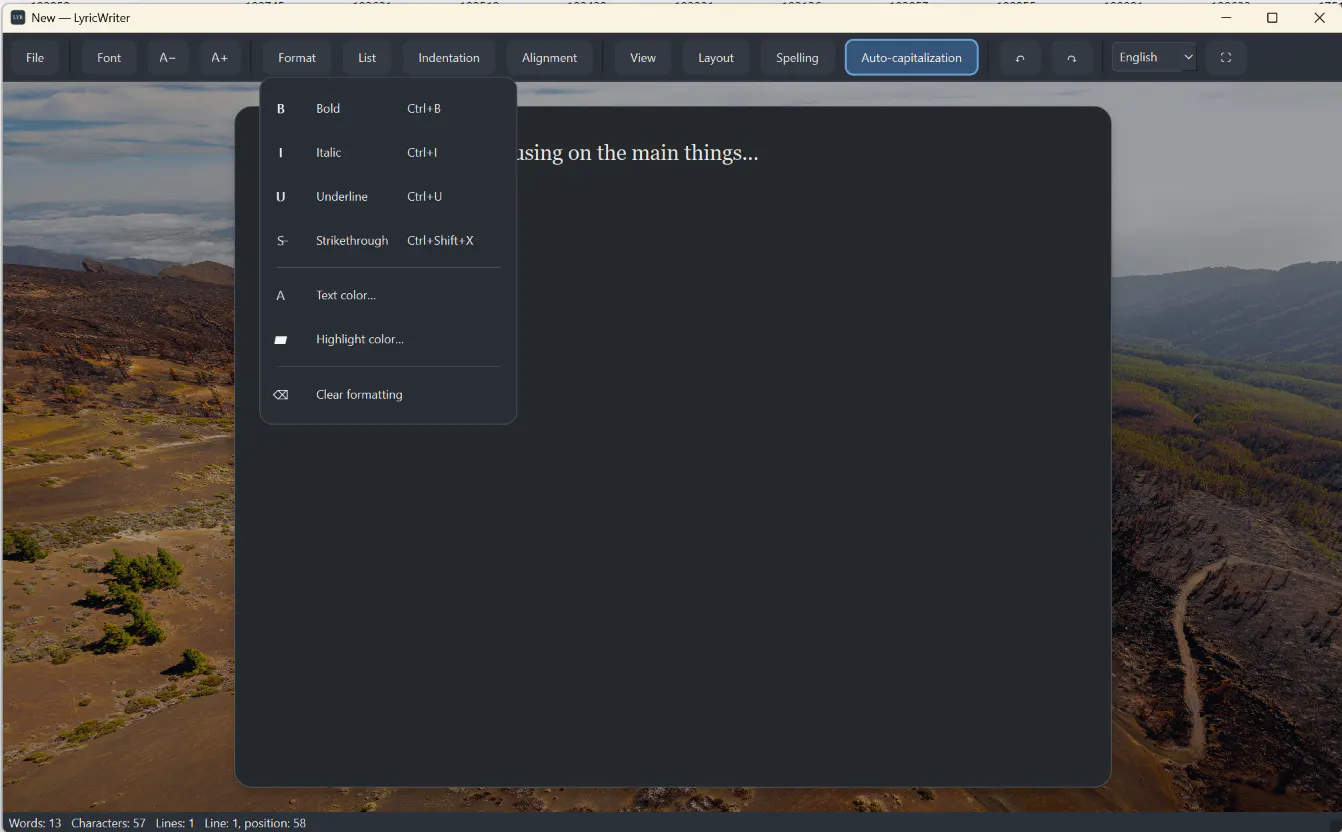 LyricWriter gallery image
