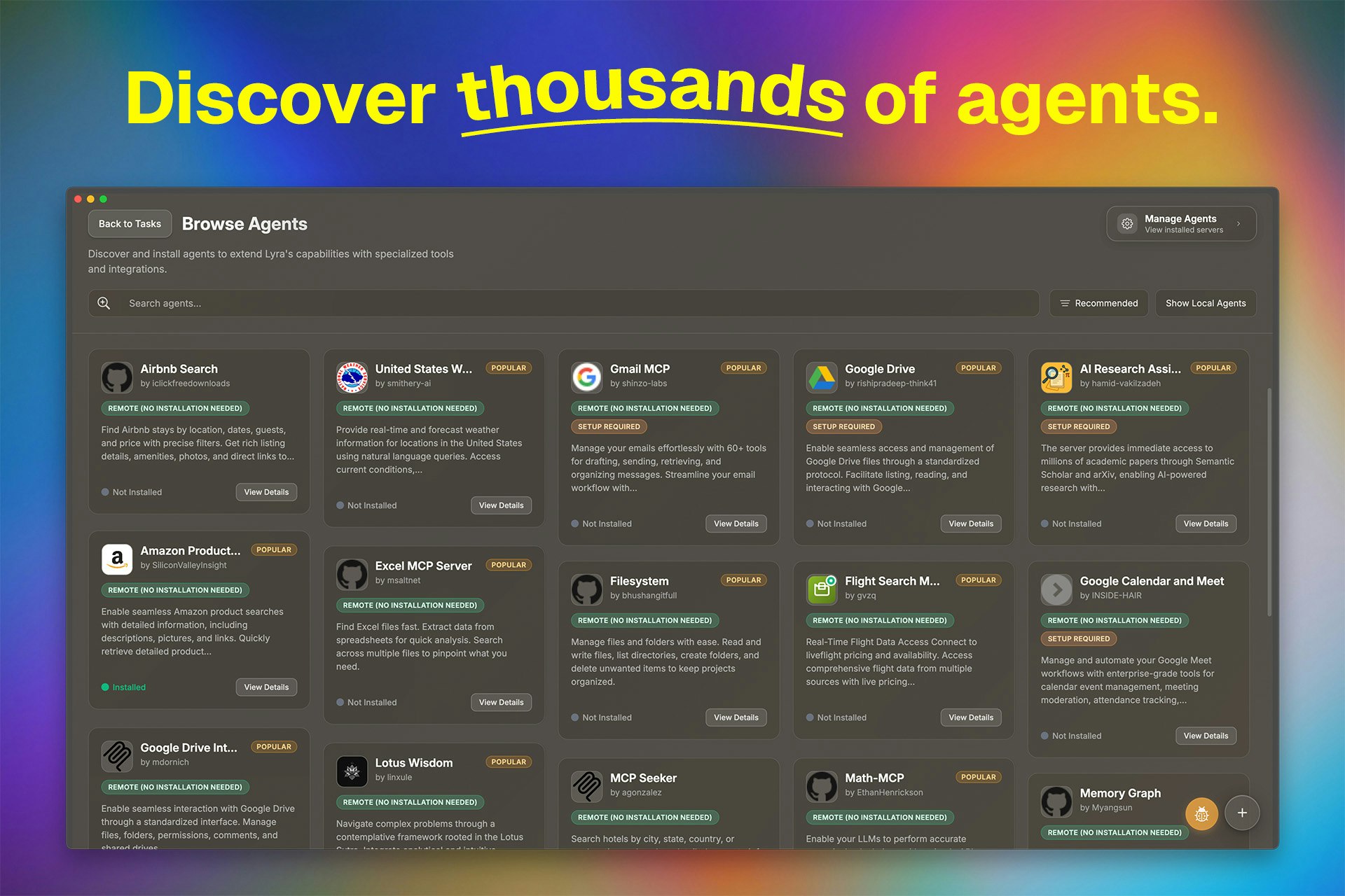 Lyra - Main screenshot showing features and interface