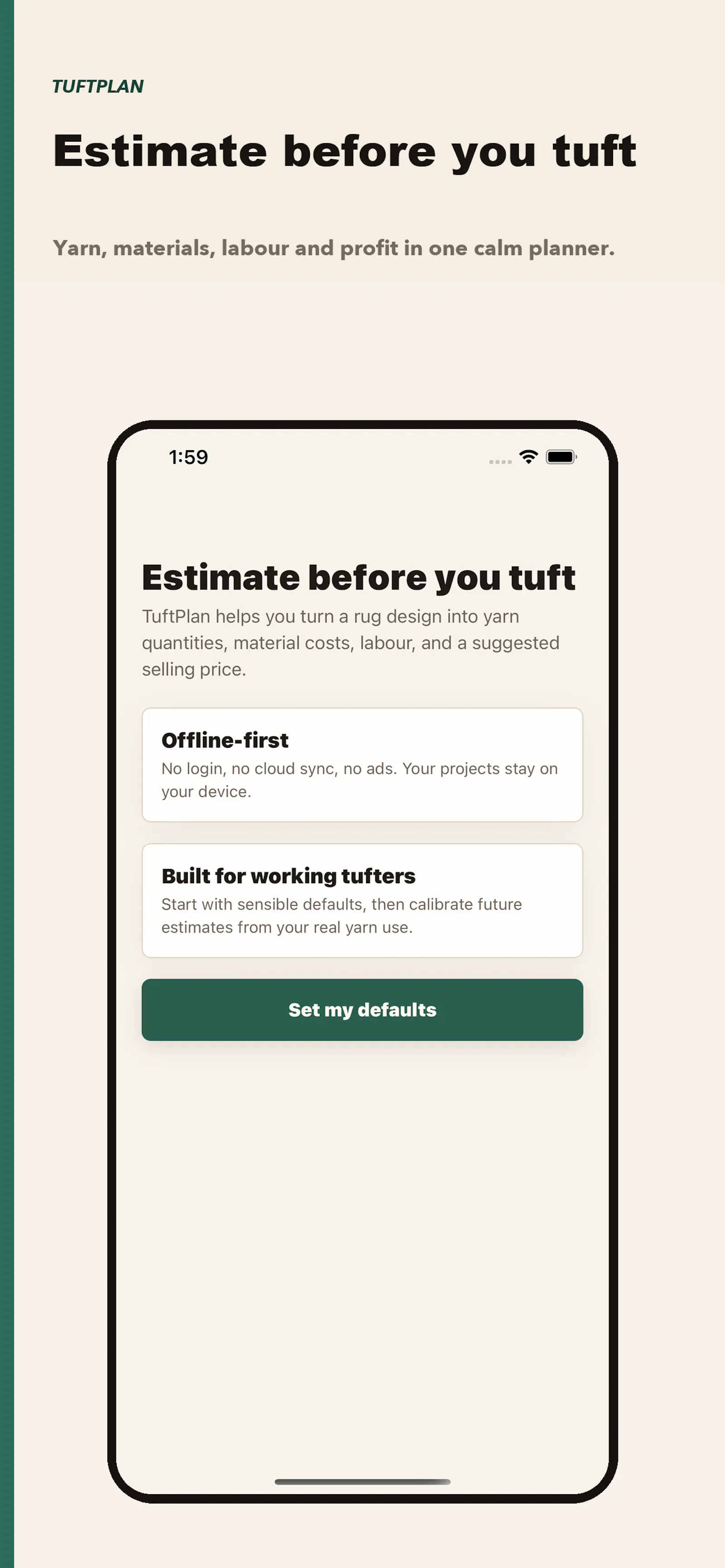 TuftPlan screenshot 1