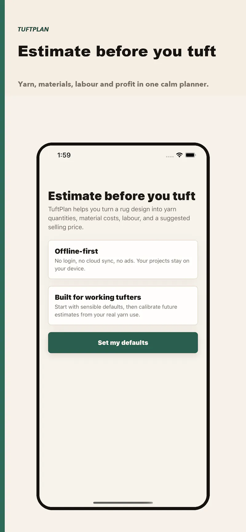 TuftPlan screenshot 1