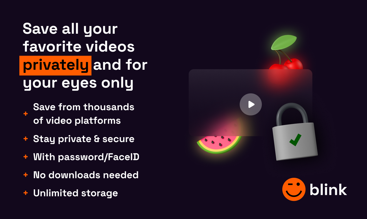 startuptile blink-Save Videos Privately