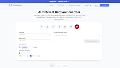 Pinterest Caption Generator gallery image