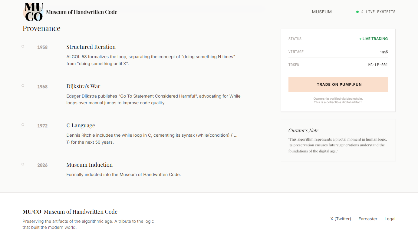 Museum of Handwritten Code - Screenshot 4 showing product features and functionality