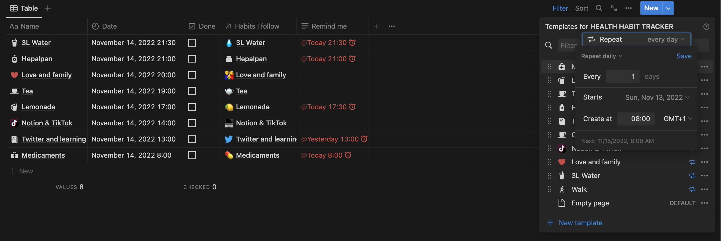 Lifestyle Habit Tracker