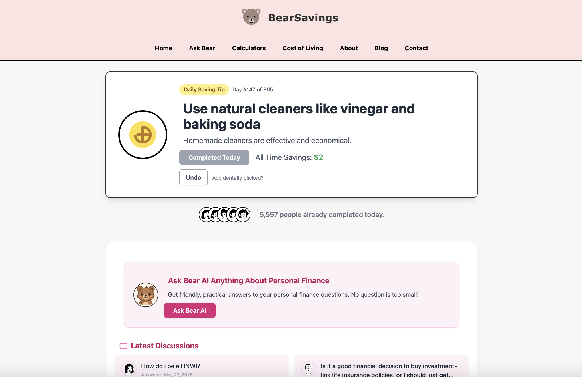 Bearsavings 2.0 - Günlük tasarruf ipuçları, araçlar ve AI ile kişisel finansmanı basitleştirin medya 1