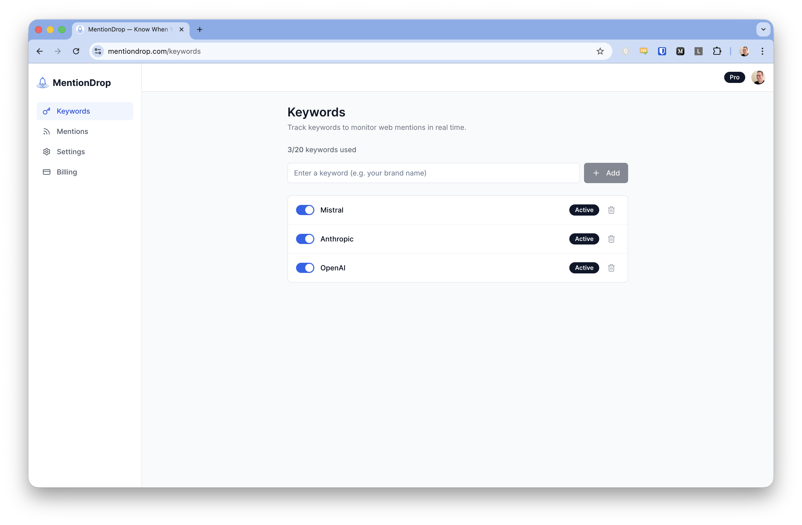 MentionDrop gallery image