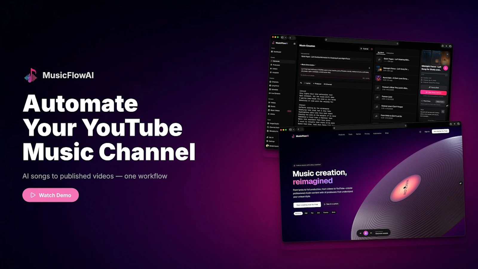 MusicFlowAI screenshot 1 (video preview)