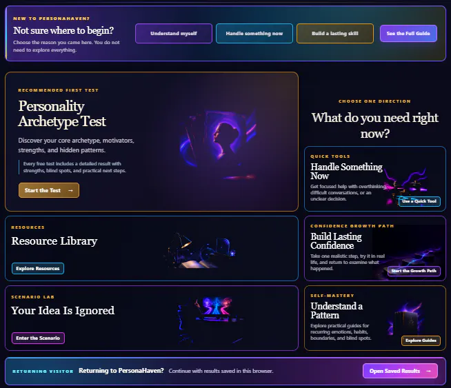 PersonaHaven screenshot