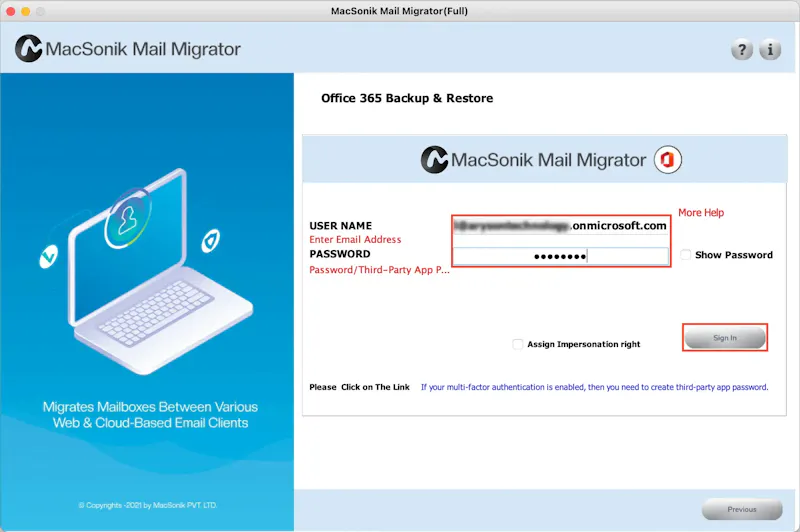 MacSonik Email Migrator screenshot 3