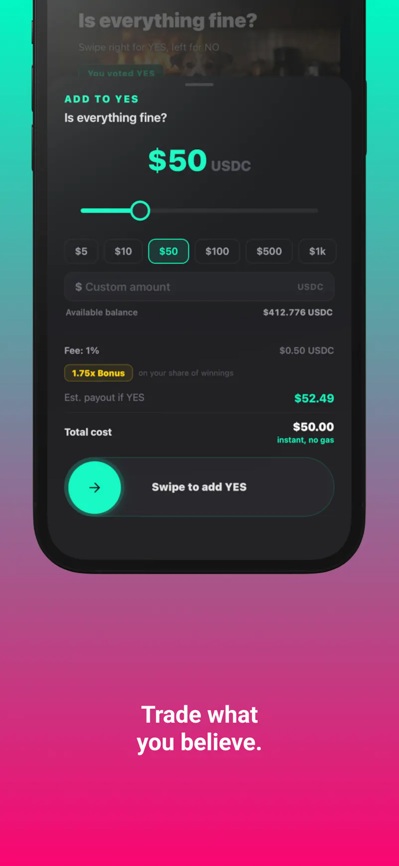 b⁴ Opinion Markets screenshot 4