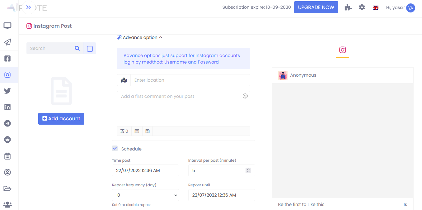 Airpote for social media auto posts ! gallery image