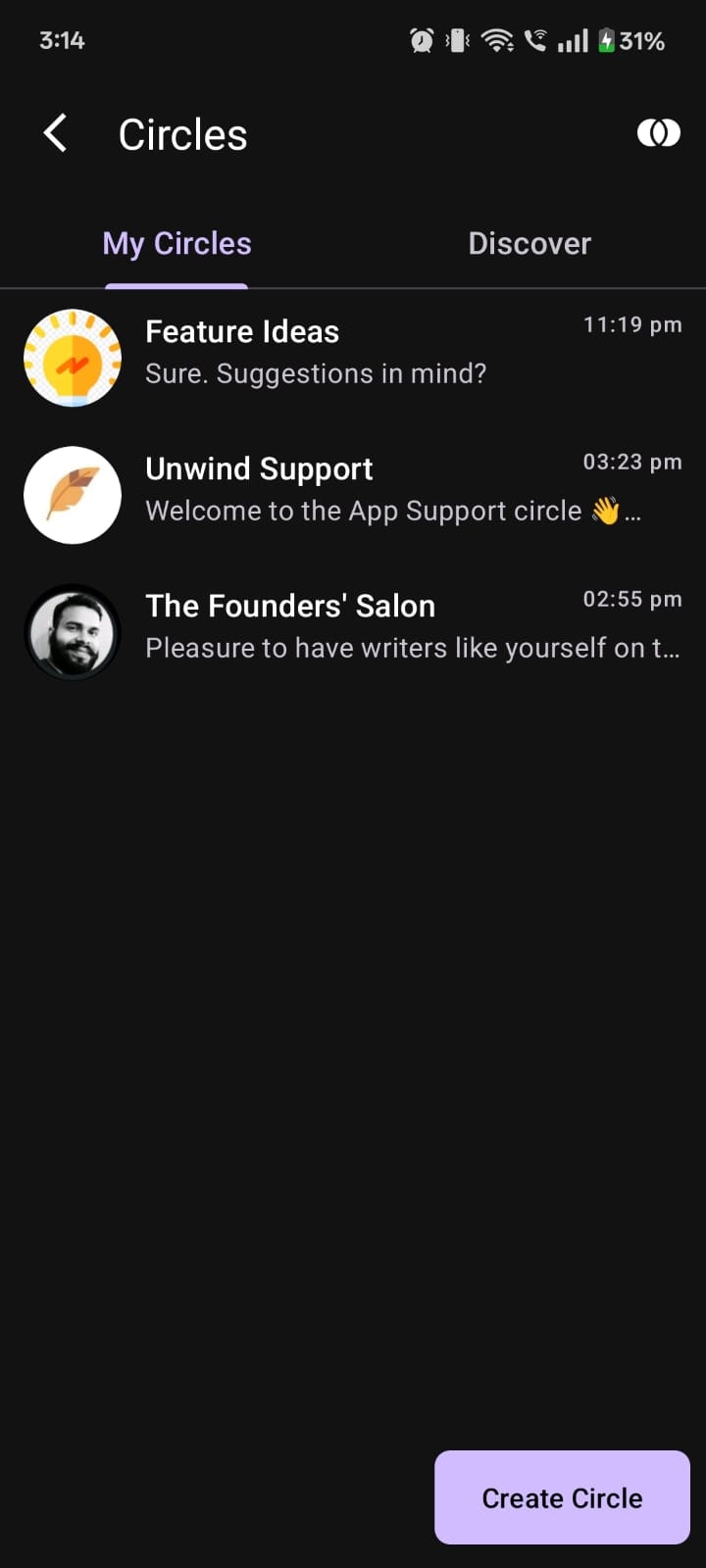 Unwind - Screenshot 2 showing product features and functionality