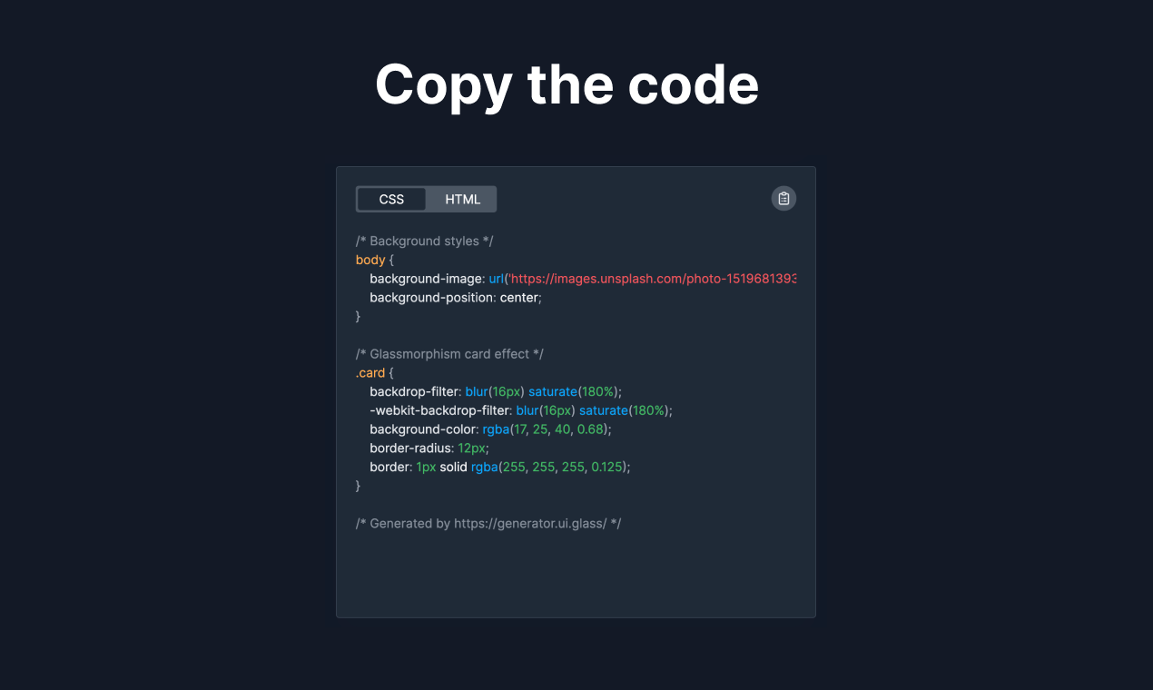 Glass UI Generator gallery image