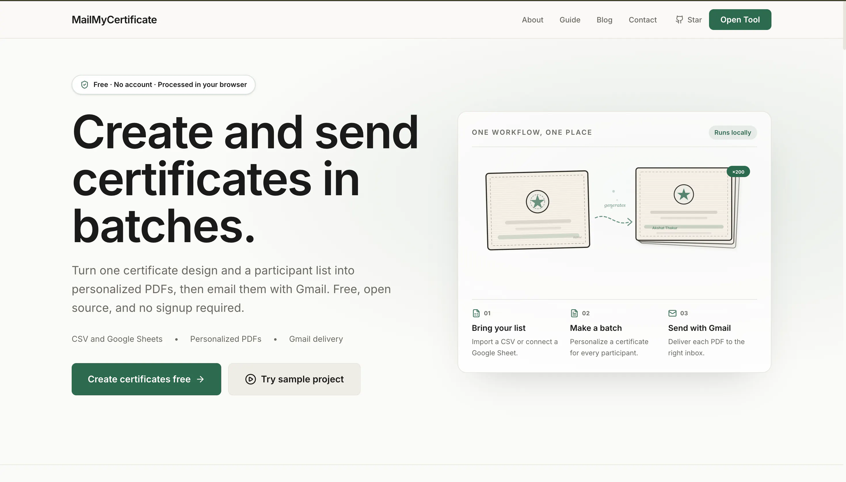 MailMyCertificate gallery image