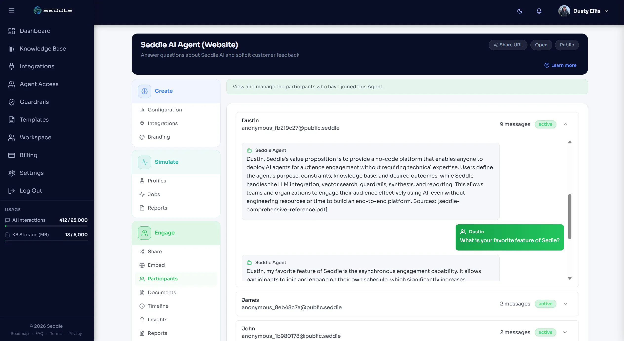 Seddle: Agents for Audience Engagement gallery image