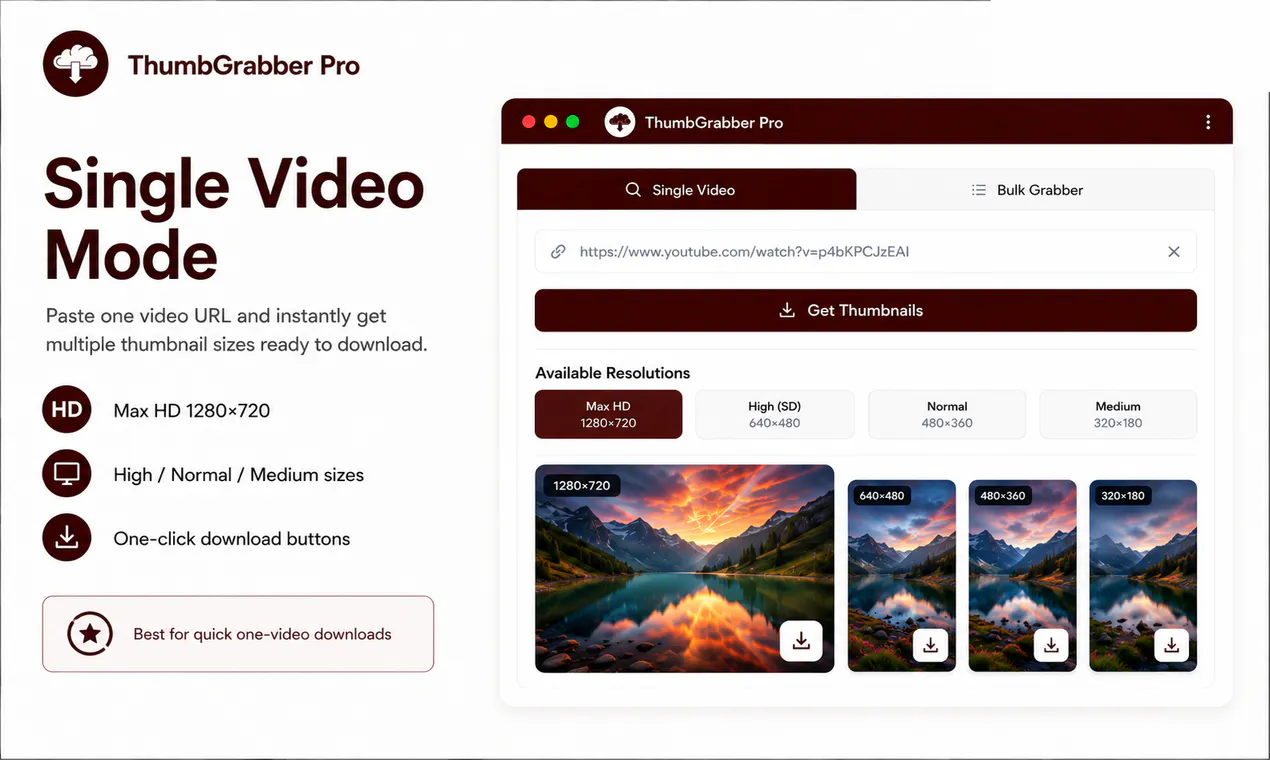 YouTube Thumbnail Downloader screenshot