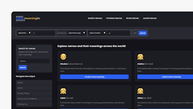 NameSpot v2: NameMeaningIn.com gallery image