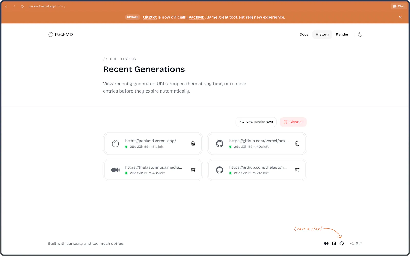 PackMD screenshot 4