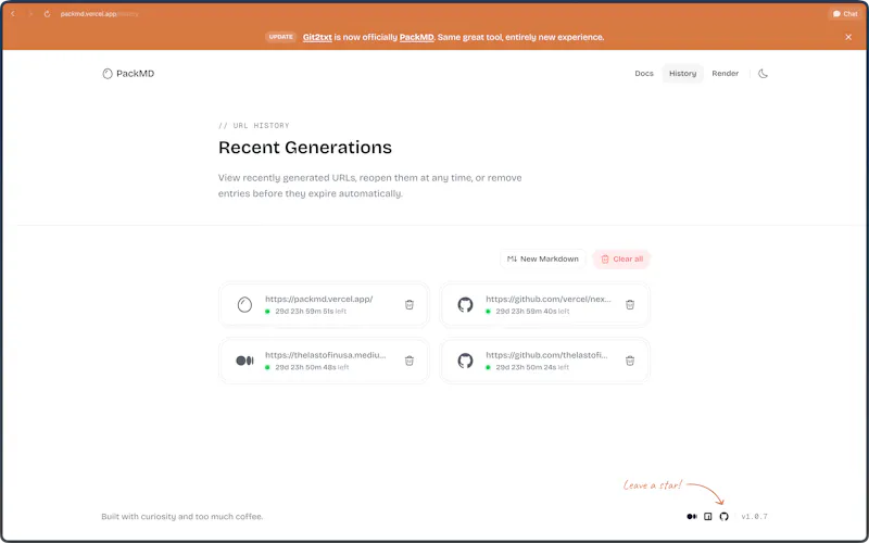 PackMD screenshot 4