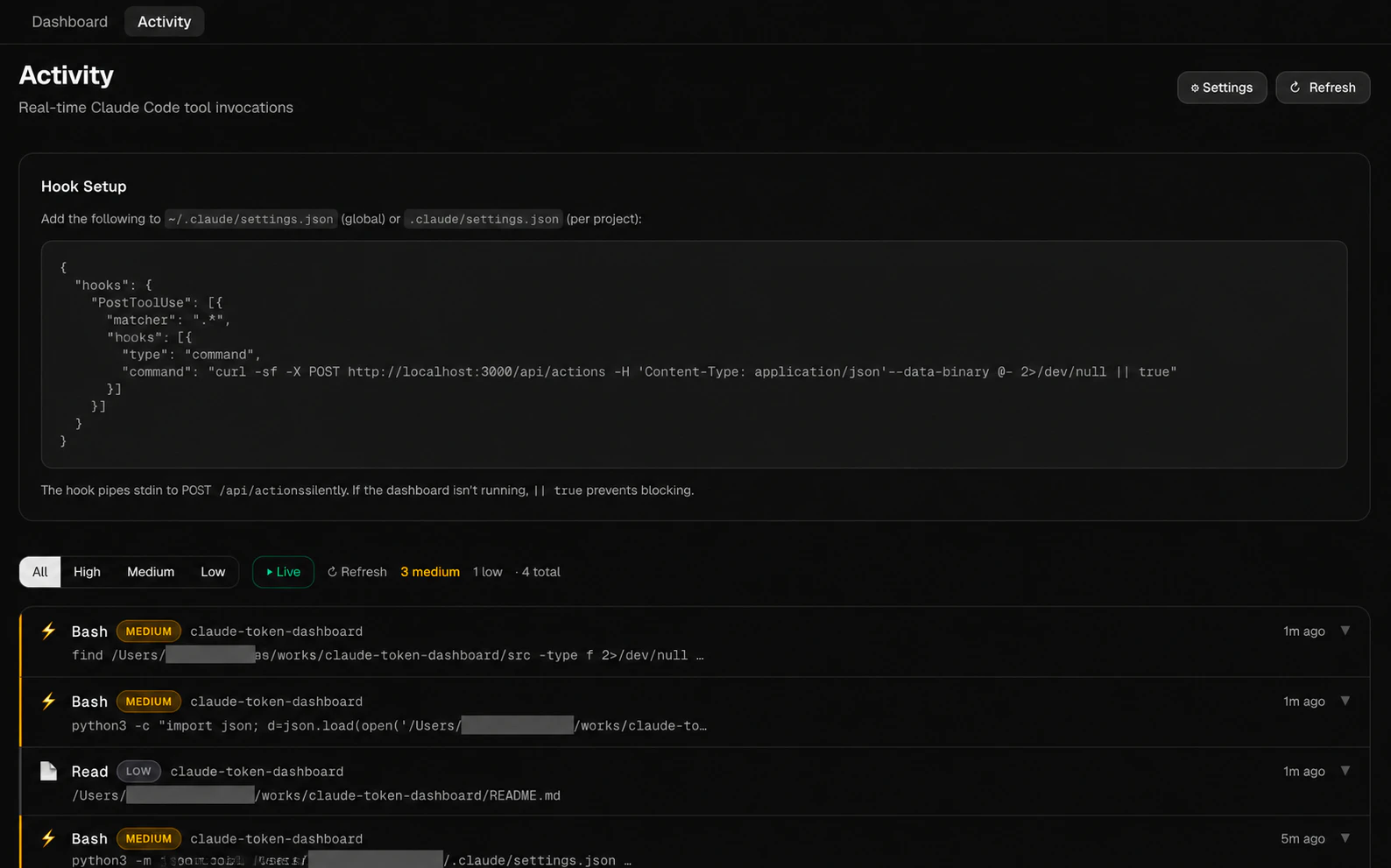 Claude Token Dashboard screenshot 6