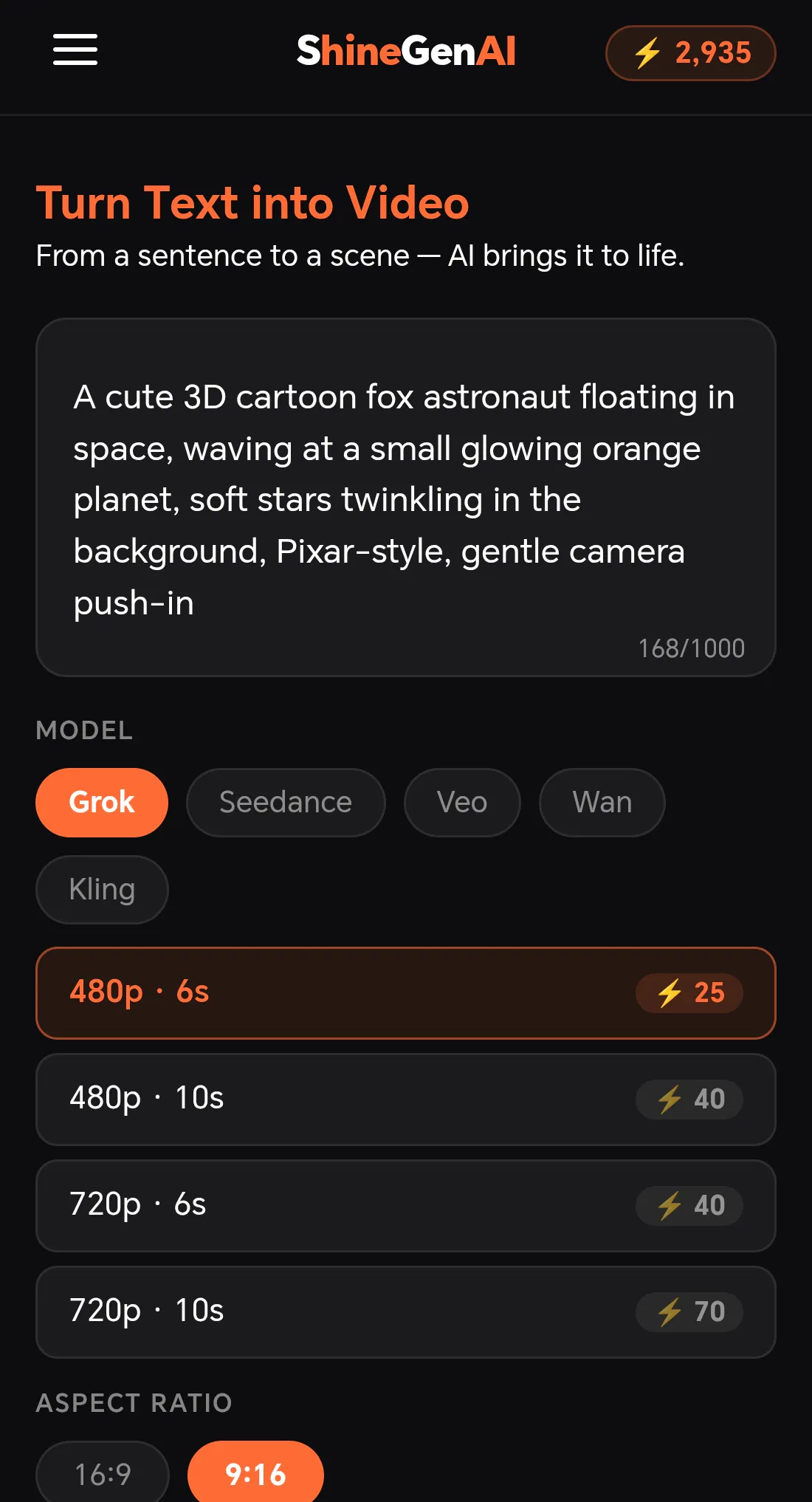ShineGenAI: AI Video Generator gallery image