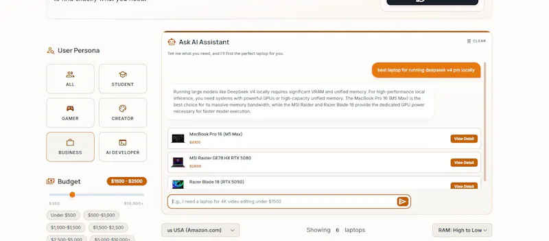 The AI Tech Pulse: Laptop Finder screenshot 4