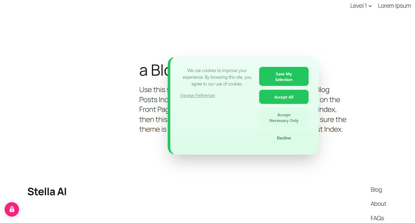 Stella Cookies: Wordpress Cookies Plugin gallery image