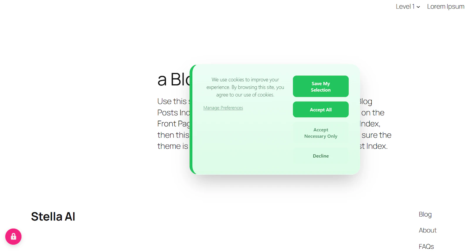 Stella Cookies: Wordpress Cookies Plugin screenshot 6