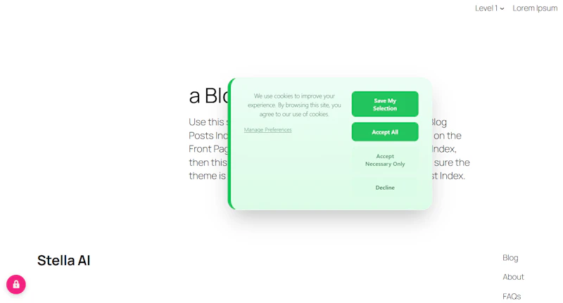 Stella Cookies: Wordpress Cookies Plugin screenshot 6