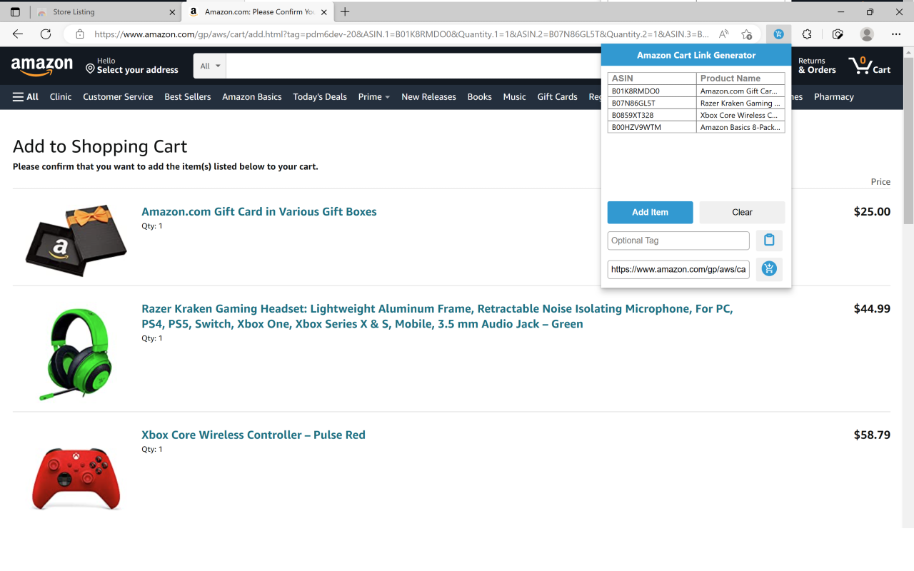 Amazon Cart Link Generator - Einfacher Affiliate -Link -Generator für Inhaltsersteller Medien 3
