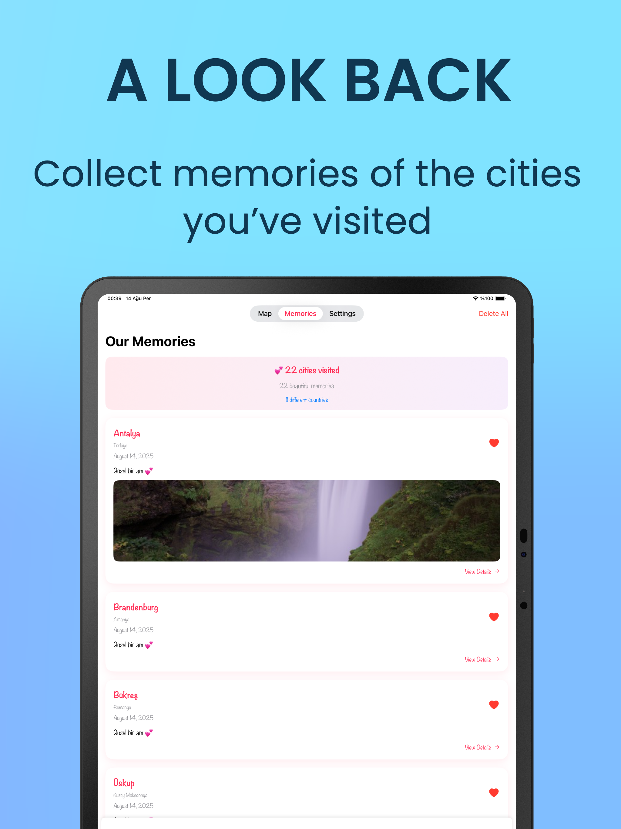 Lovemap - Aşk, harita, seyahat, çift, ilişki, anılar, izleyici medya 4