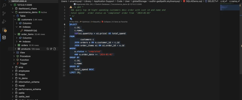 SQLLens.AI – Your AI Database Engineer  截图 5