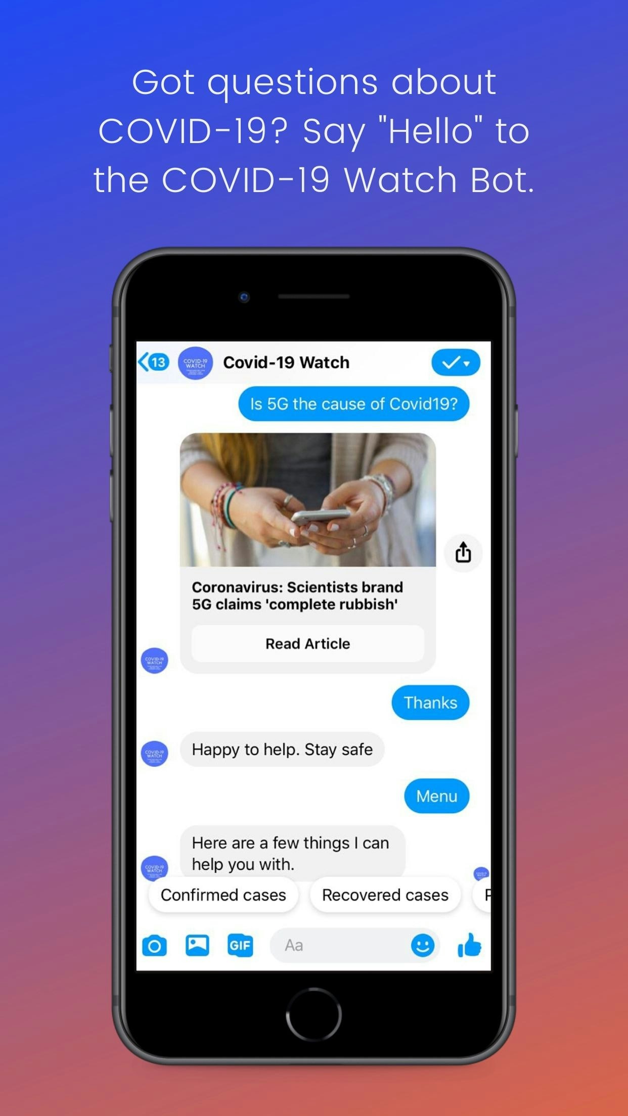 COVID-19 Watch Bot gallery image