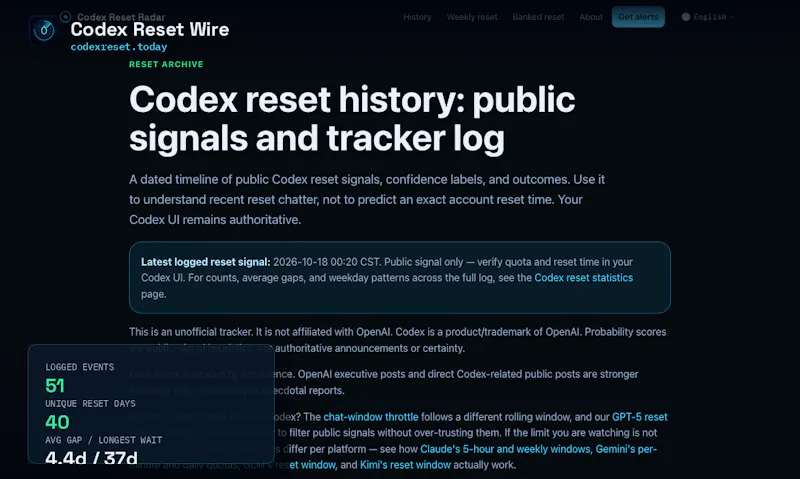Codex Reset Wire screenshot 2