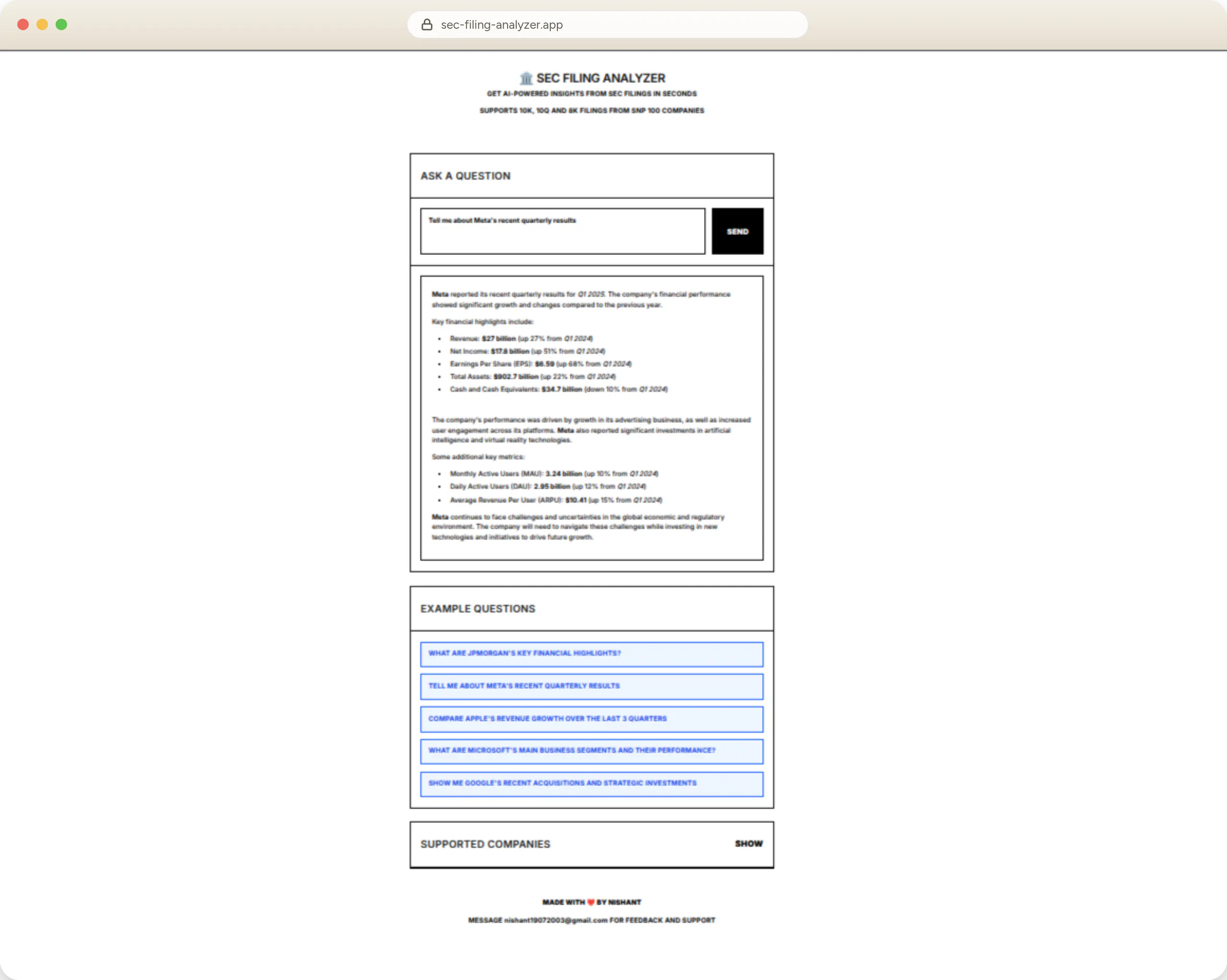 SEC Filing Analyzer gallery image