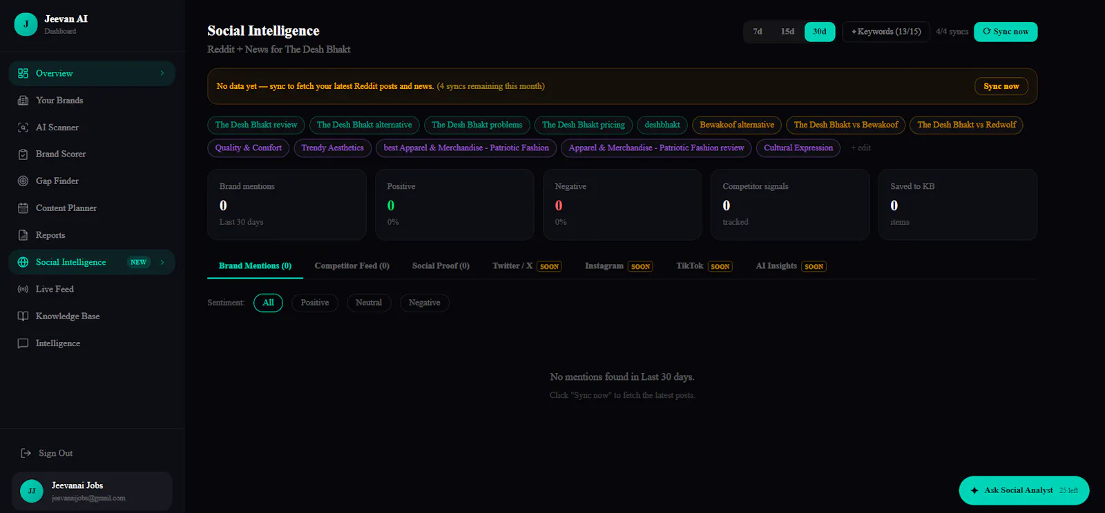 Jeevan AI search Visibility screenshot 2