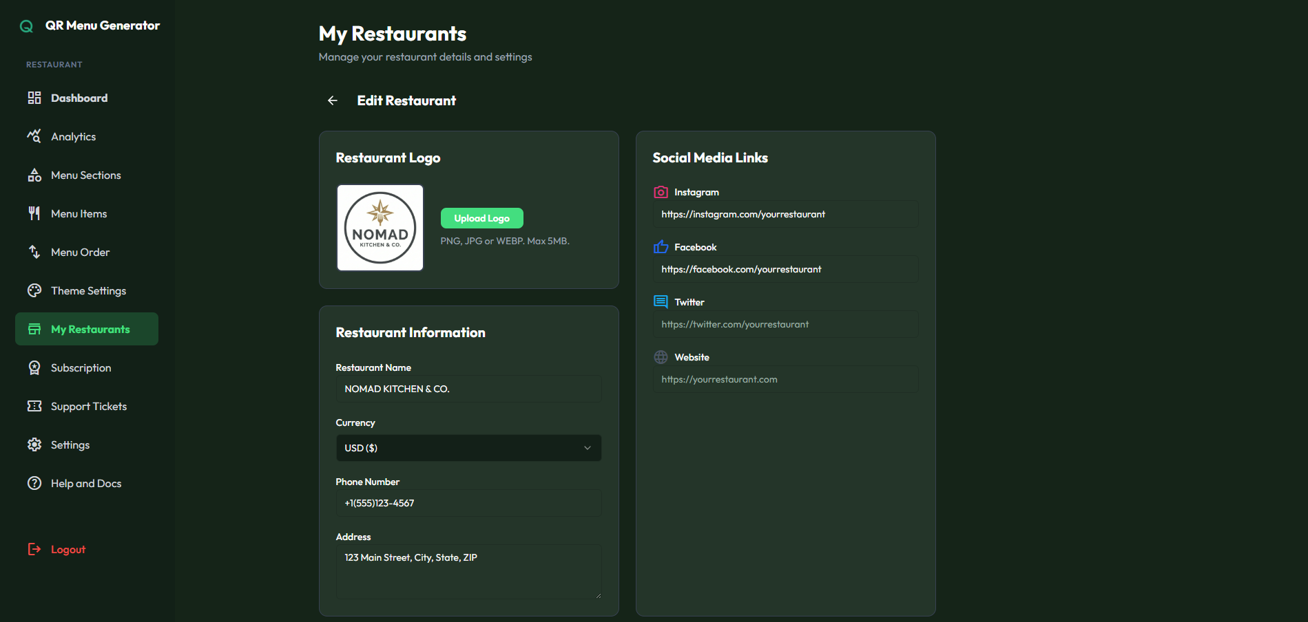 QR Menu Generator gallery image