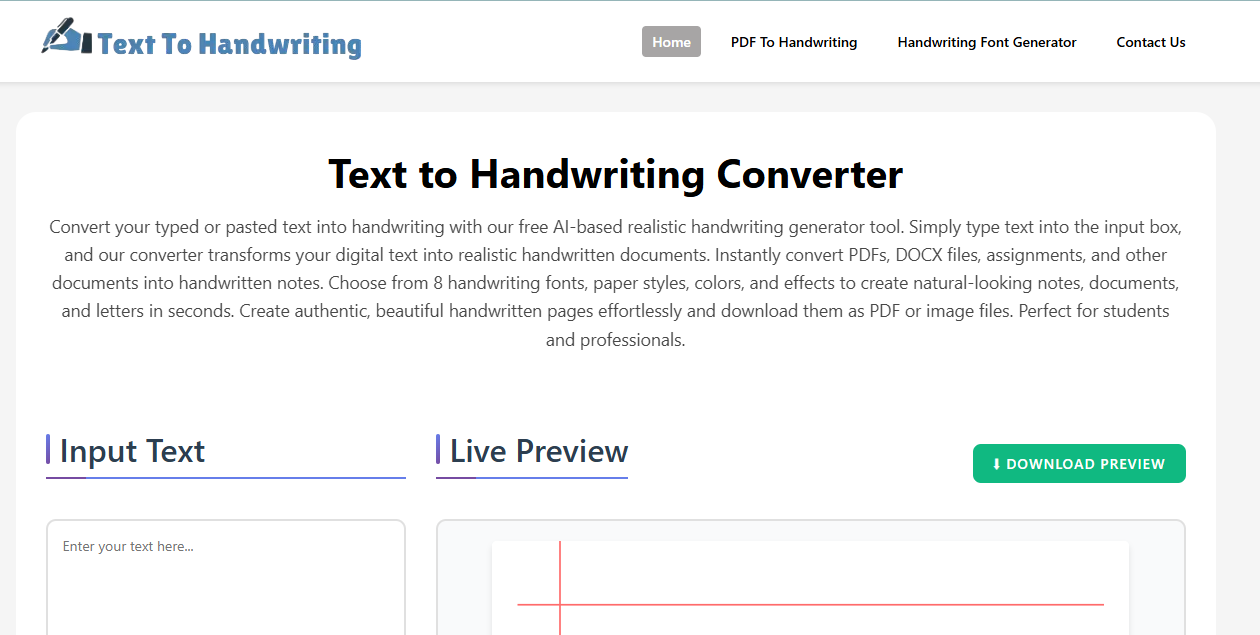 Text to Handwriting - Screenshot 2 showing product features and functionality