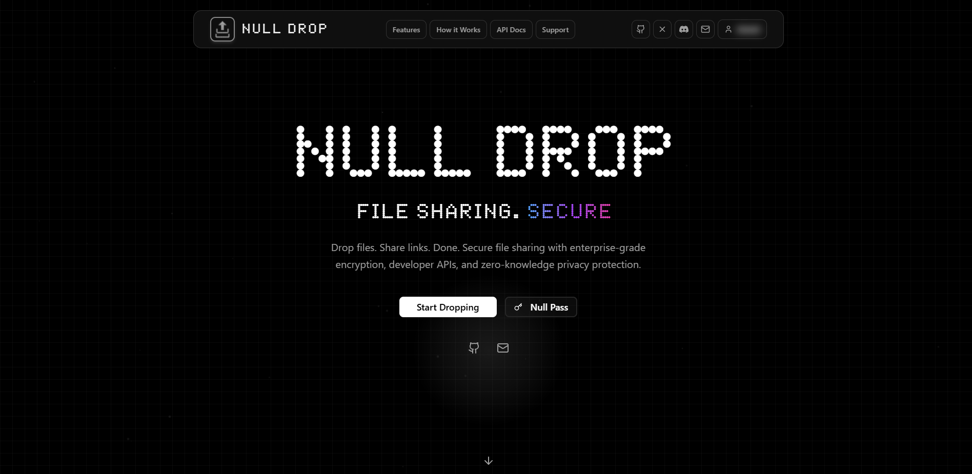 Null Drop - Main product screenshot demonstrating key features and user interface