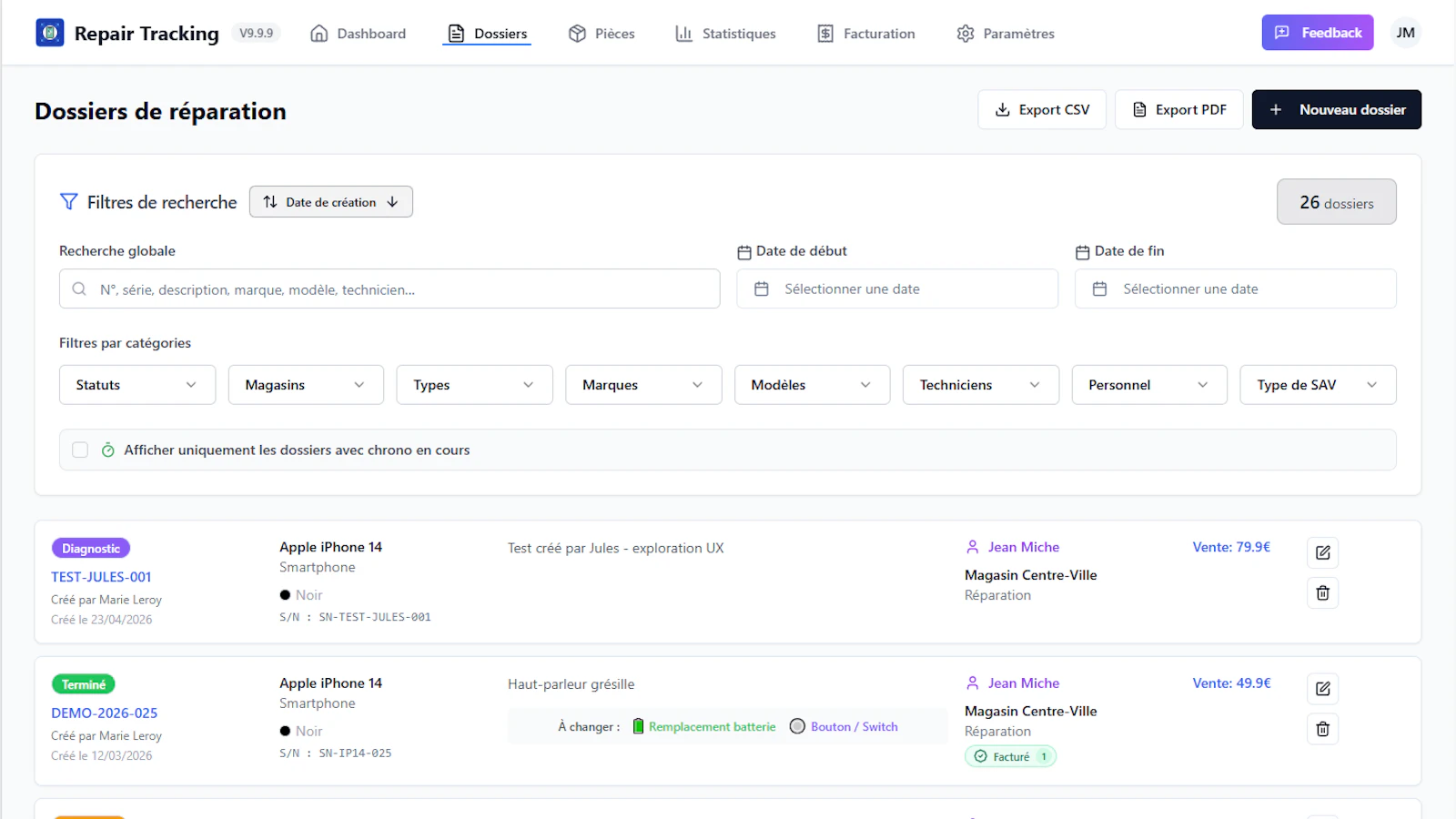 RepairTracking screenshot 1