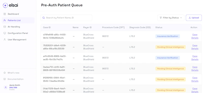 elsai Prior Authorization Agent screenshot 2