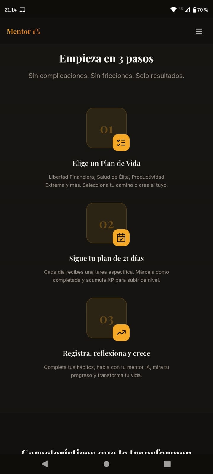 Mentor 1% - App de hábitos gamificada gallery image