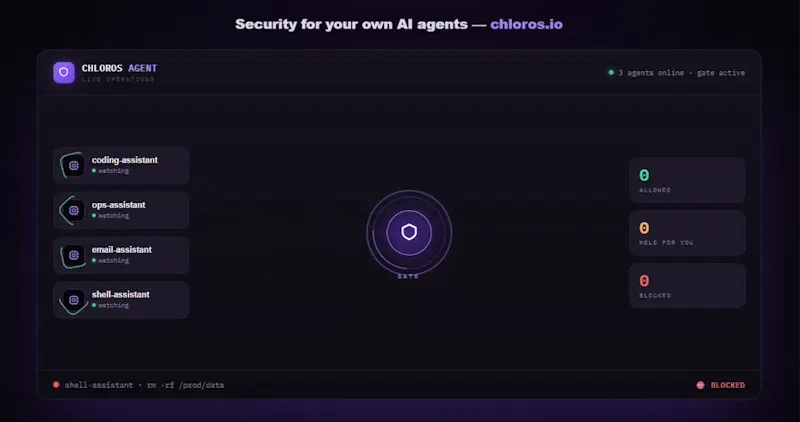 Chloros — AI agent security screenshot 1 (video preview)