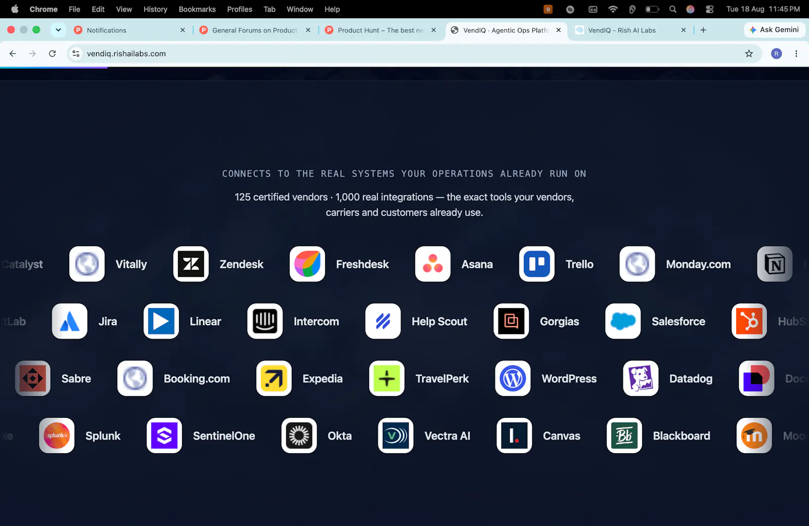 VendIQ · Agentic Ops Platform screenshot 4