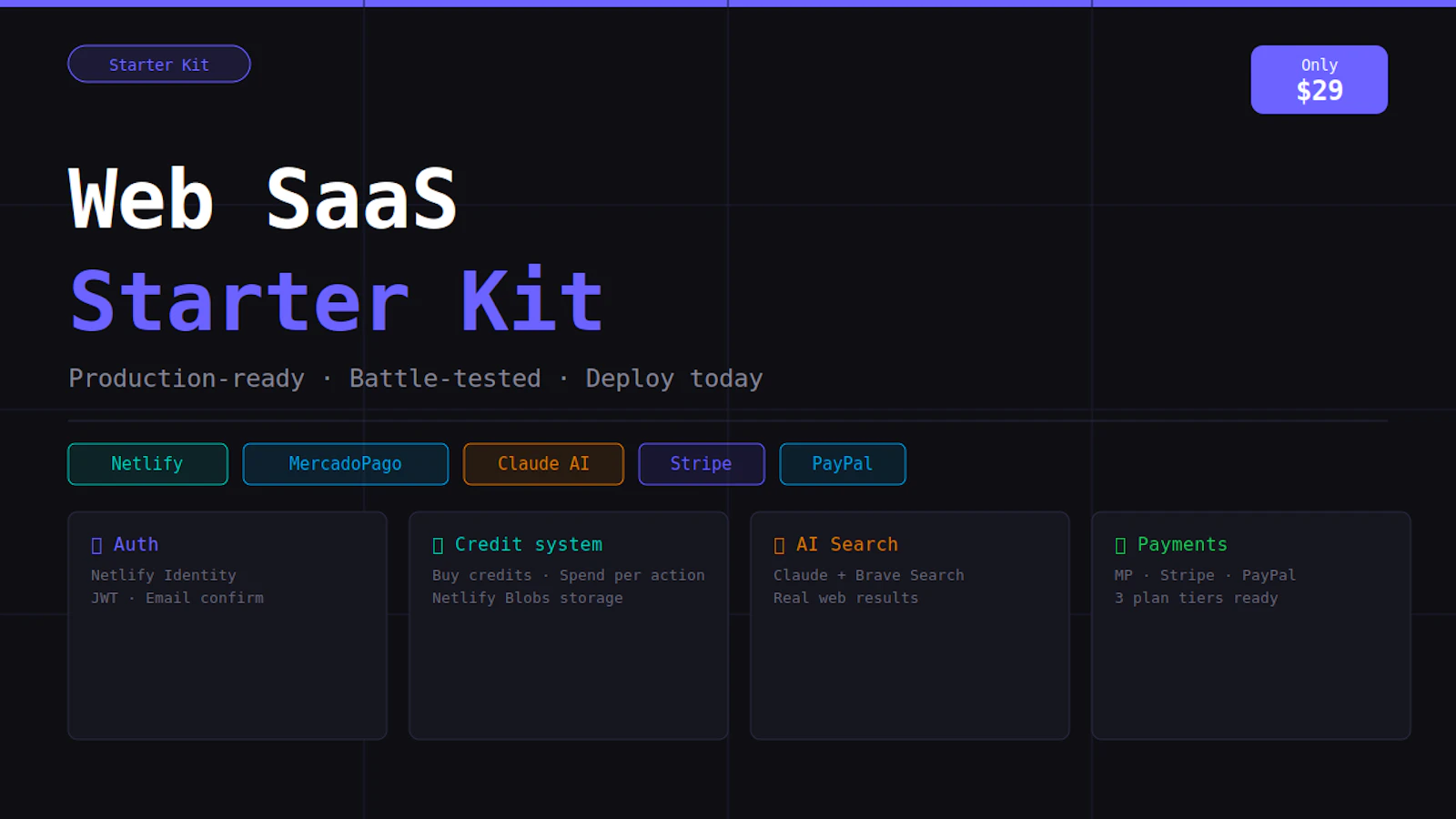 Web SaaS Starter Kit screenshot 1