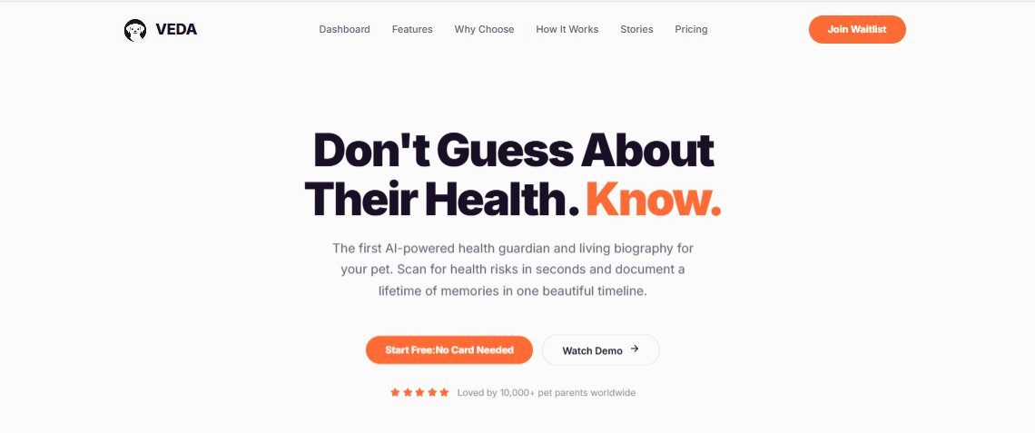 VEDA: AI Pet Health Scan & Biography. gallery image