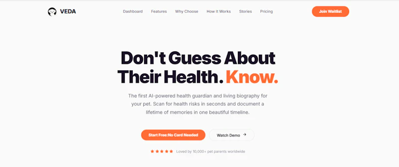 VEDA: AI Pet Health Scan & Biography. screenshot 1