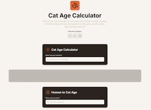 Cat Age Calculator gallery image