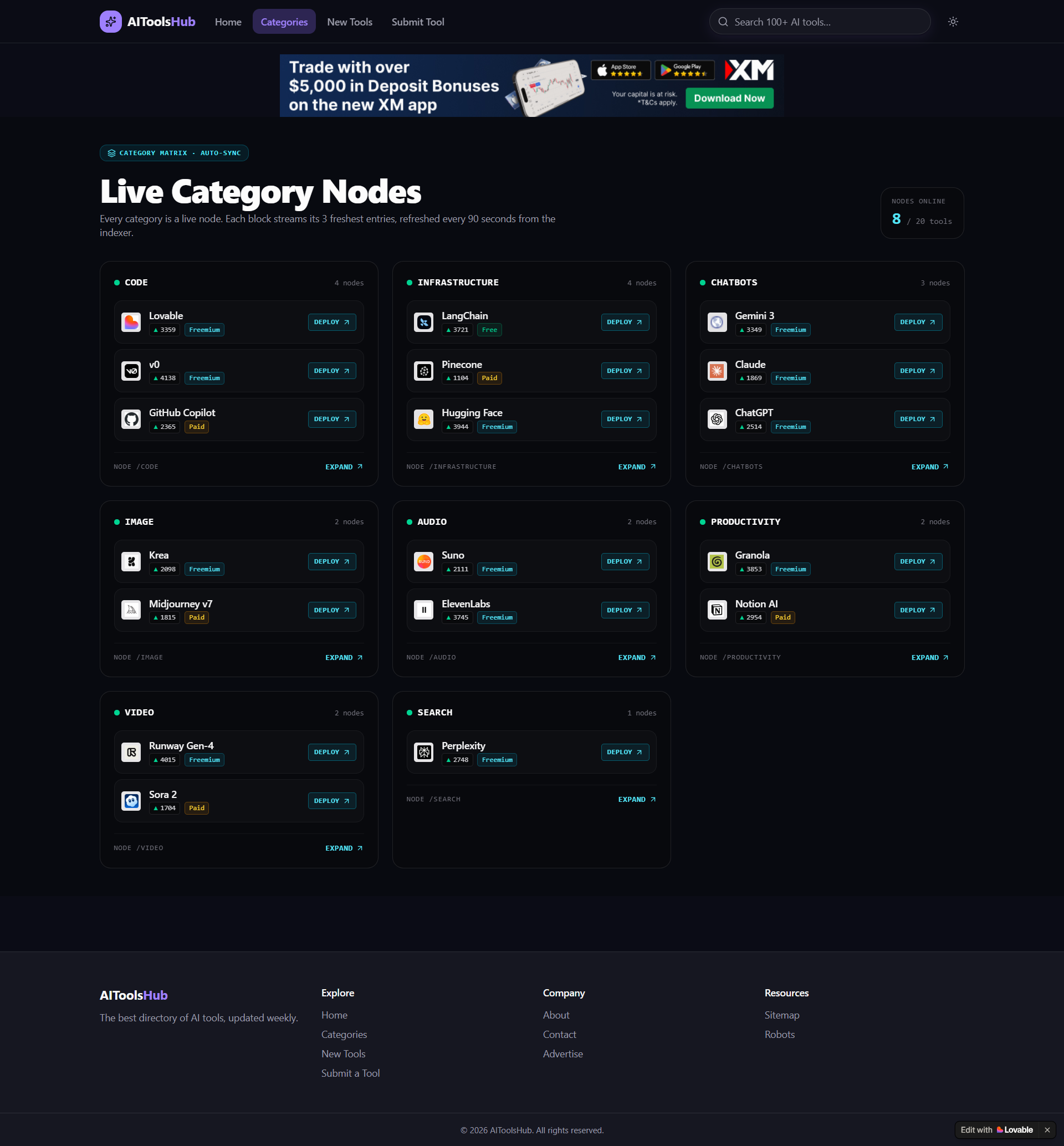 AIToolsHub (AI Intelligence Terminal) gallery image