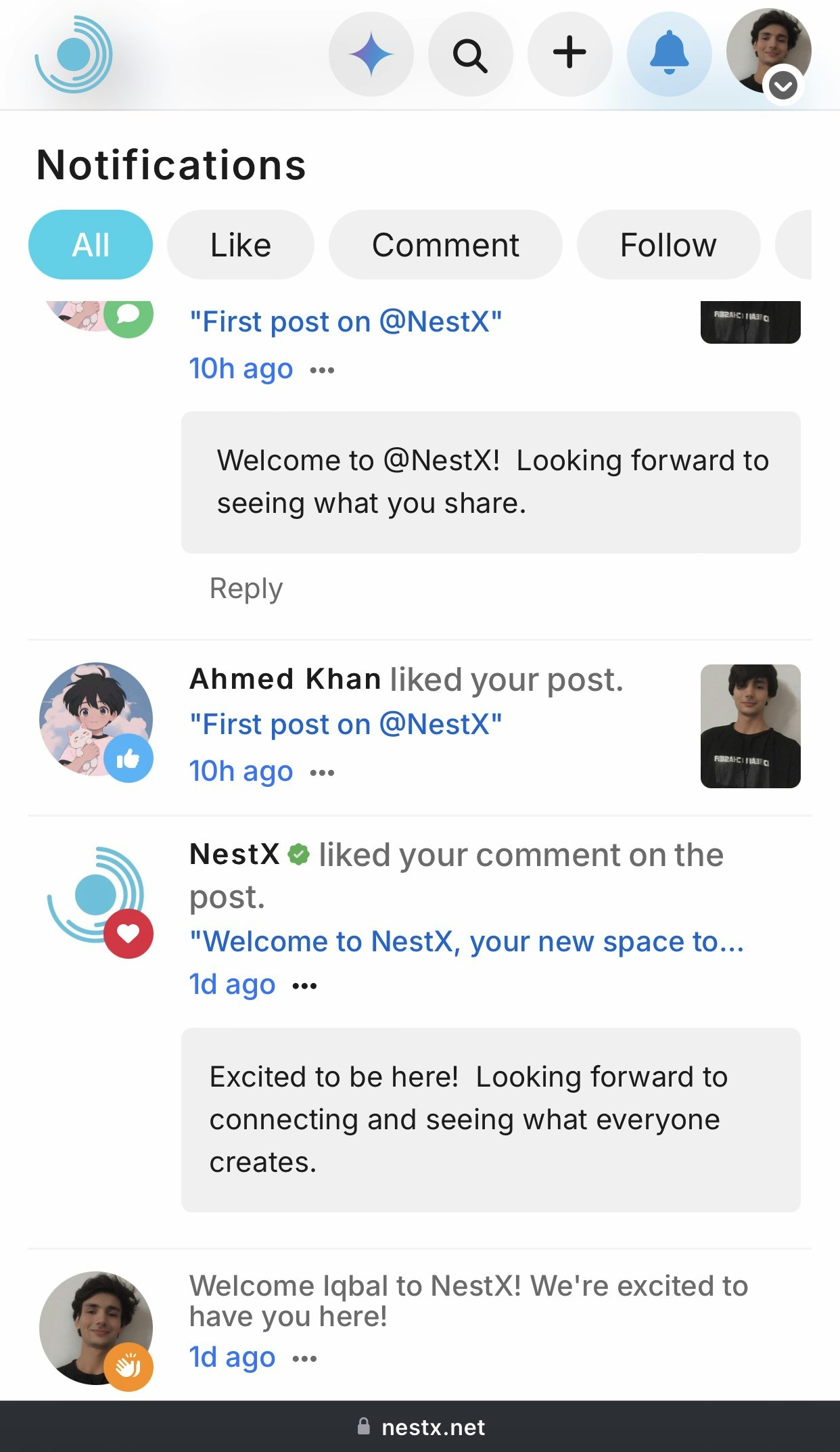 Mídia 2 de Nestx - Conecte, compartilhe e descubra livremente